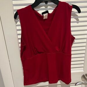 Elegant Red Sleeveless Top